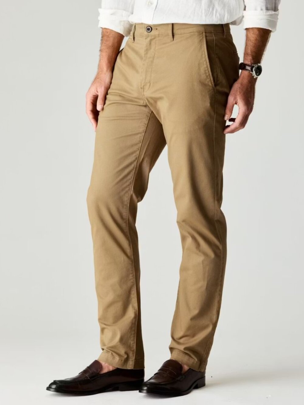 Flint and Tinder 365 Chino Pants Men's 32x34 Khaki Straight Fit Trousers Cotton